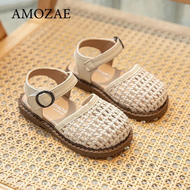 Children Girls Sandal Princess Hollow-Out Shoes Kids Vintage Casual Flats Child Summer Shoe Toddler Bohemia Style Beach Shoe