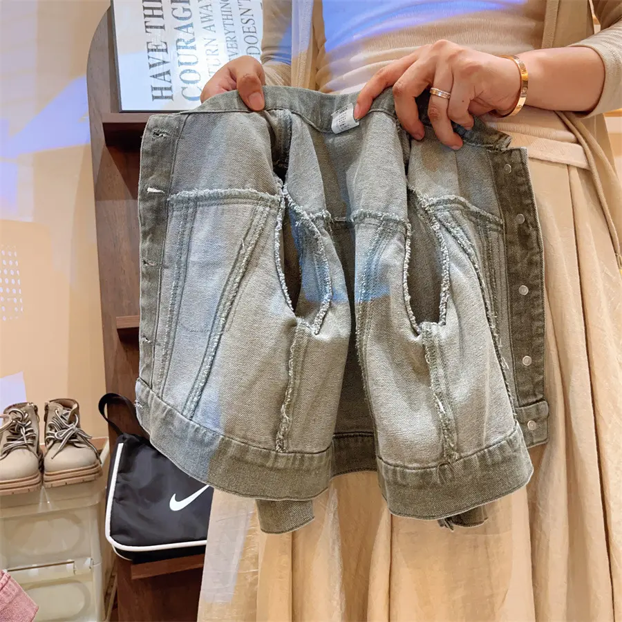 Children Girls Denim Clothes Sets Spring Autumn Kids Jackets+Skirt Fashion Long Sleeve Korean Baby Casual Costumes Suits 2-7Y