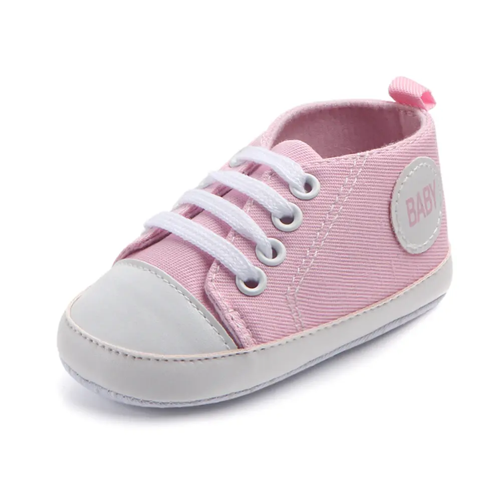 2025 Newborn Sequined Canvas Baby Sneakers Casual Baby Boys Girls Toddler Multi-Color Soft Sole Non-slip Walking Shoes 0-18Month