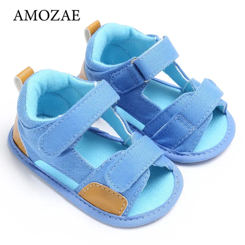 Newborn Baby Girls Sandals Unisex Soft Leather Baby Sandals Summer Shoes For Girls With Non-slip Suede Soles For Baby Boys