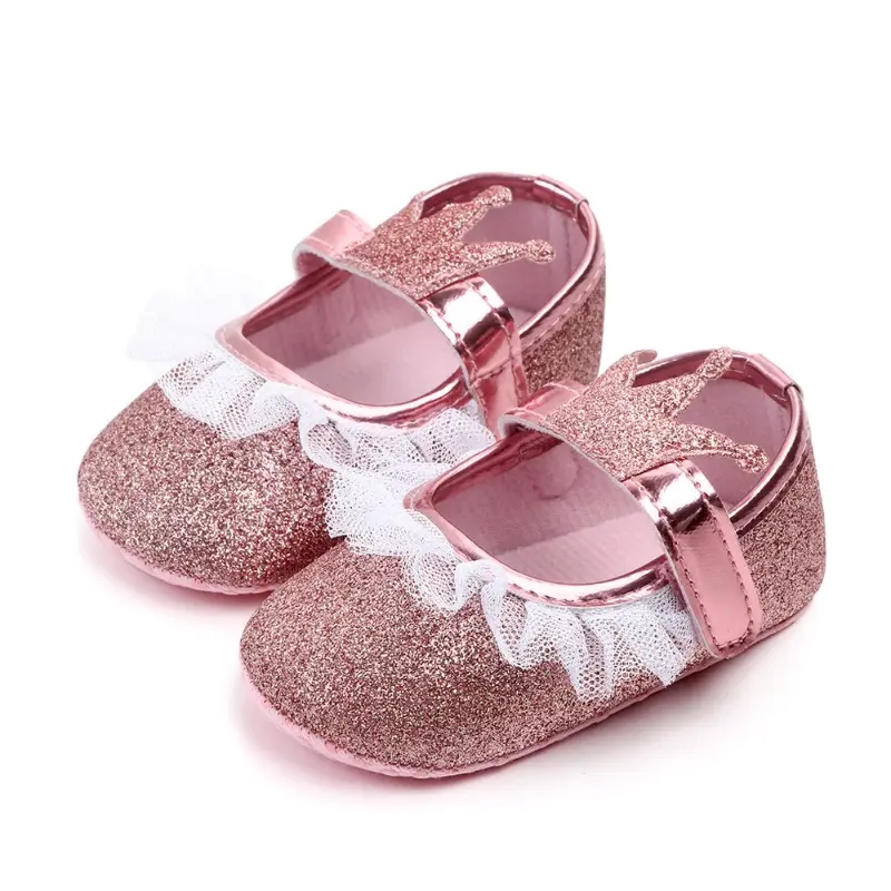 Pink Baby Girls Shoes Princess Fashion Sneakers Infant Toddler Soft Sole Anti Slip First Walkers 0-18Months Baby Walking Shoes