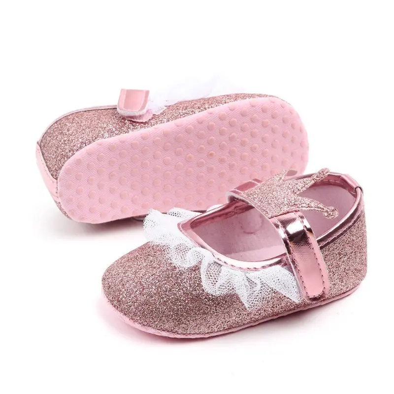 Pink Baby Girls Shoes Princess Fashion Sneakers Infant Toddler Soft Sole Anti Slip First Walkers 0-18Months Baby Walking Shoes
