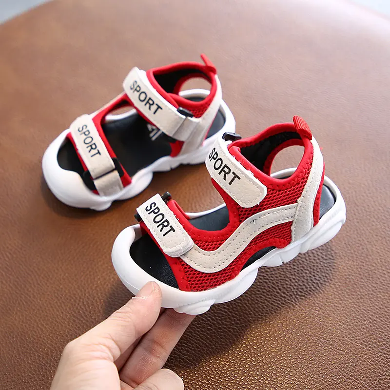 Summer Toddler Sandals Baby Boys Girls Sport Shoes Mesh Breathable Infant Sneakers Beach Sandals Solid Color Net Cloth Kids