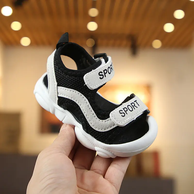 Summer Toddler Sandals Baby Boys Girls Sport Shoes Mesh Breathable Infant Sneakers Beach Sandals Solid Color Net Cloth Kids