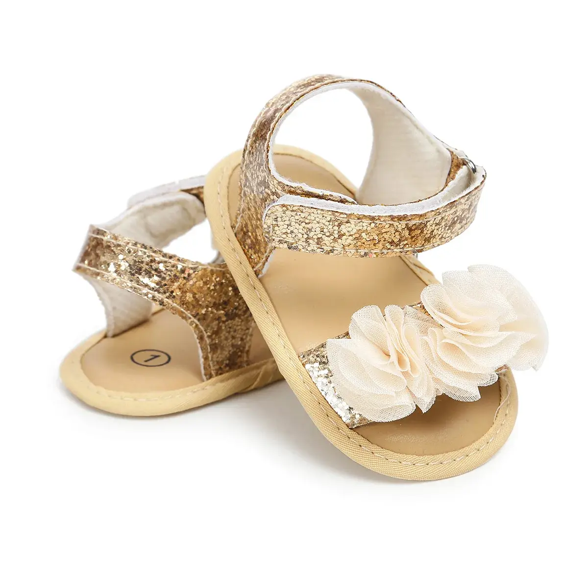 Summer Newborn Baby Girls Shoes Flower Lace Sandals Fashion Infant Toddler Soft-soled Non-slip Shoes 0-18 Months First Walker