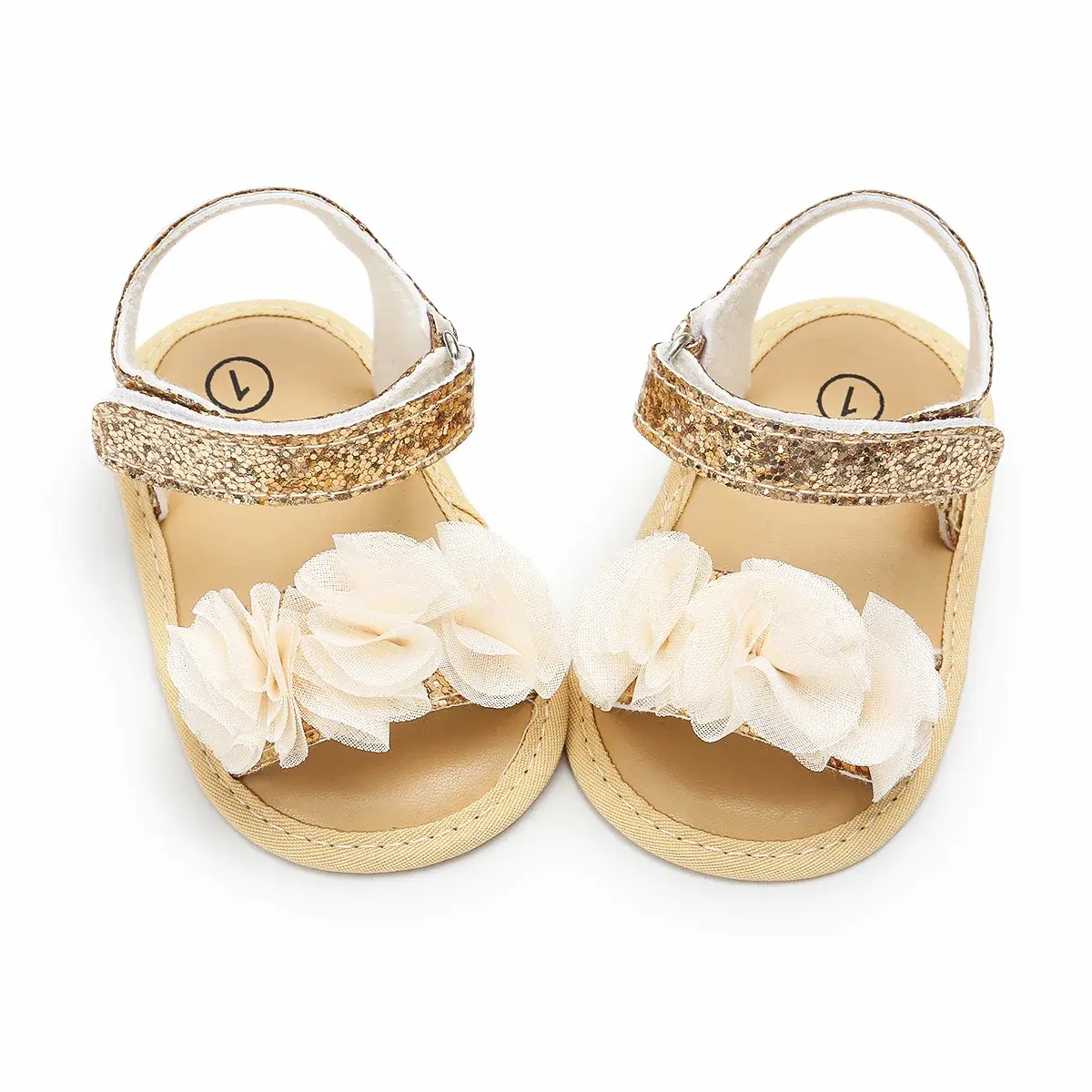 Summer Newborn Baby Girls Shoes Flower Lace Sandals Fashion Infant Toddler Soft-soled Non-slip Shoes 0-18 Months First Walker