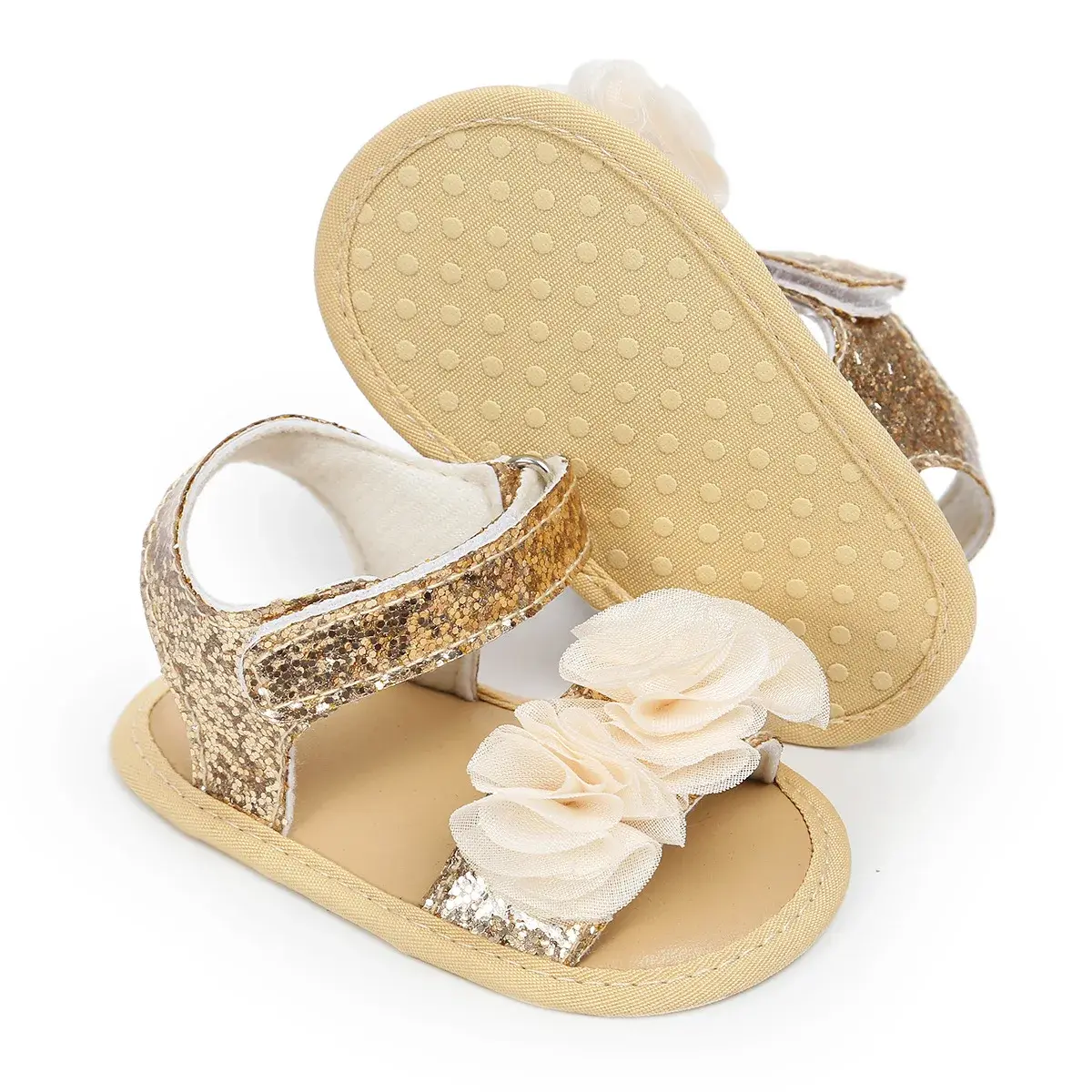 Summer Newborn Baby Girls Shoes Flower Lace Sandals Fashion Infant Toddler Soft-soled Non-slip Shoes 0-18 Months First Walker
