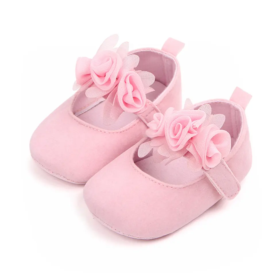2025 New Cute Floral Baby Shoes For Newborn Infant Toddler Girl Princess Shoes Soft Sole Prewalker Anti-slip Baby Shoes 0-18M
