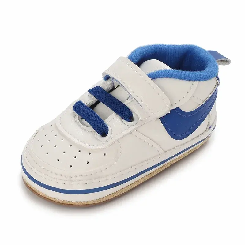 Newborn Baby Shoes for Boys and Girls Classic Sports Rubber PU Leather Multi Color First Walker Casual Sports Shoes 0-18M
