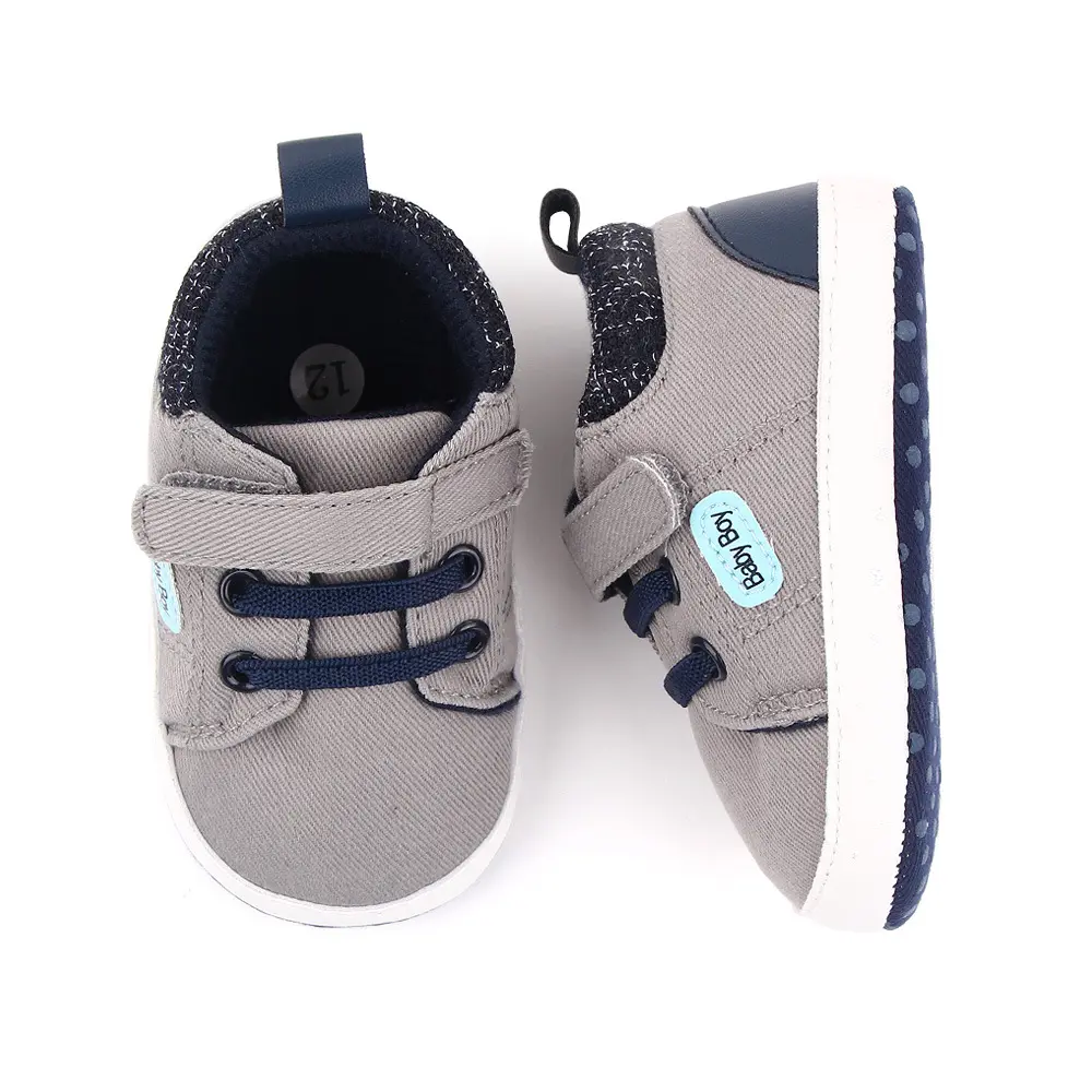 Newborn Baby Boy Soft Sole Shoe Anti Slip Canvas Sneaker Trainers Prewalker Casual Sports Infant Crib Shoes