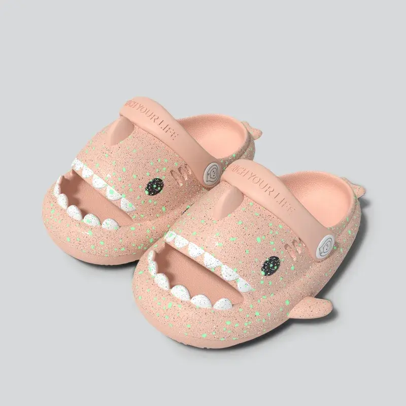 EVA Ultra Light Boys and Girls Baby and Toddler Anti Slip Hole Shoes Children's Sandals Cartoon Shark Sandals Slippers