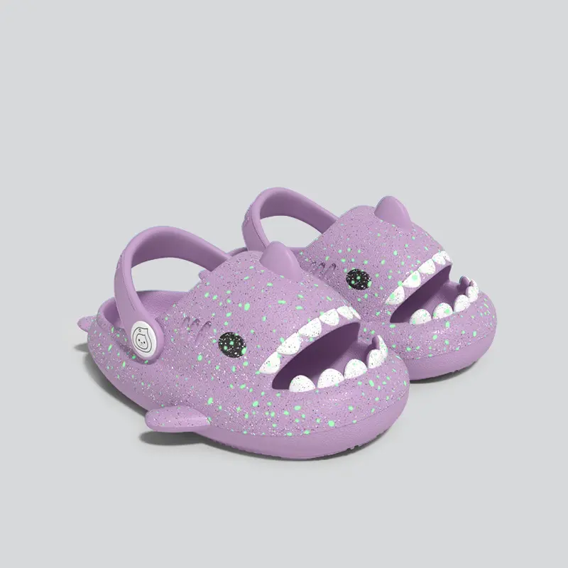 EVA Ultra Light Boys and Girls Baby and Toddler Anti Slip Hole Shoes Children's Sandals Cartoon Shark Sandals Slippers