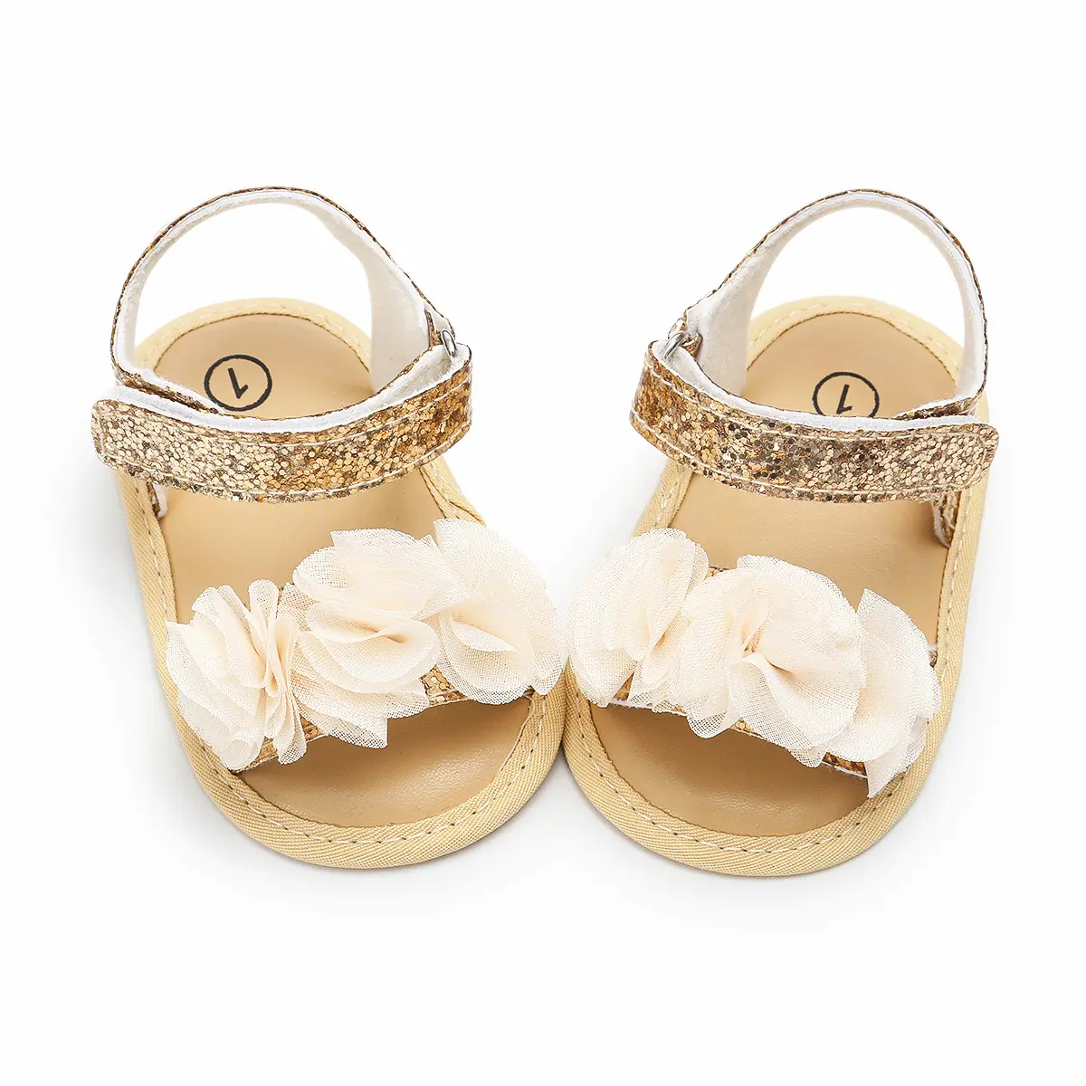 Summer Newborn Baby Girls Shoes Flower Lace Sandals Fashion Infant Toddler Soft-soled Non-slip Shoes 0-18 Months First Walker