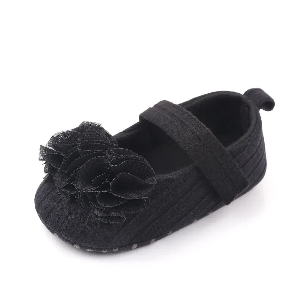 Newborn Baby Girl Shoes Anti Slip Soft Sole Toddler Infant First Walkers Baby Girls Newborn Pink Cute Lace Flower Cotton Shoes
