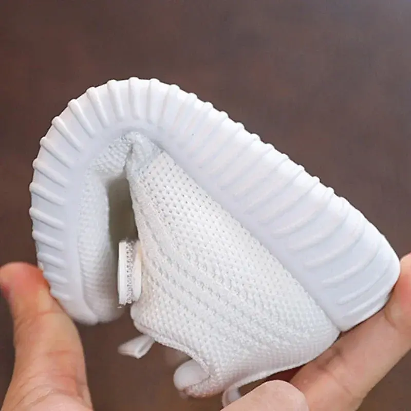 Children Tennis Sneakers Slip On Girls Boys Casual Running Shoes mesh Breathable with Soft Soled Sports Hook-Loop Outdoor Shoes