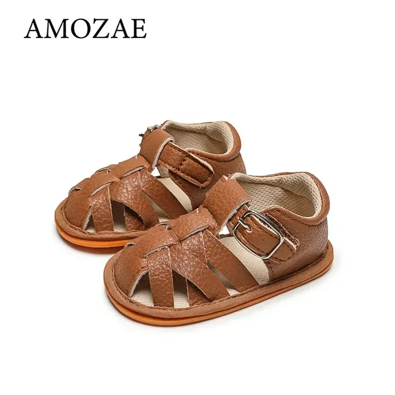 Children's Sandals Newborn Baby Boys Fashion Summer Soft Shoes First Walker Non Slip Soft Sole 0-18 Month