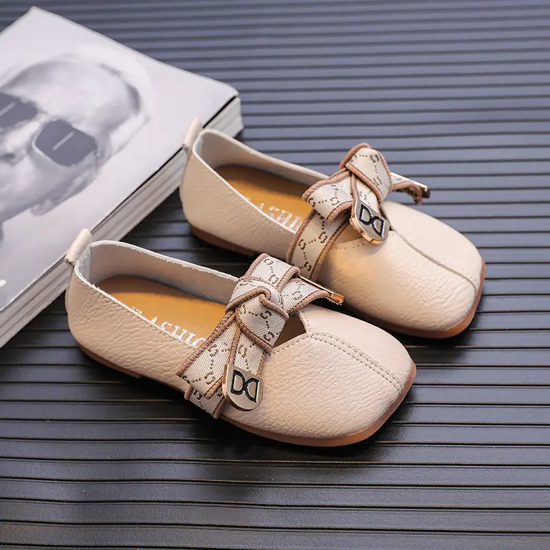 2025 New Baby Girl Soft Leather Bow Knot Casual Flats Toddler Mary Janes Summer Sandals Kids Children Footwear