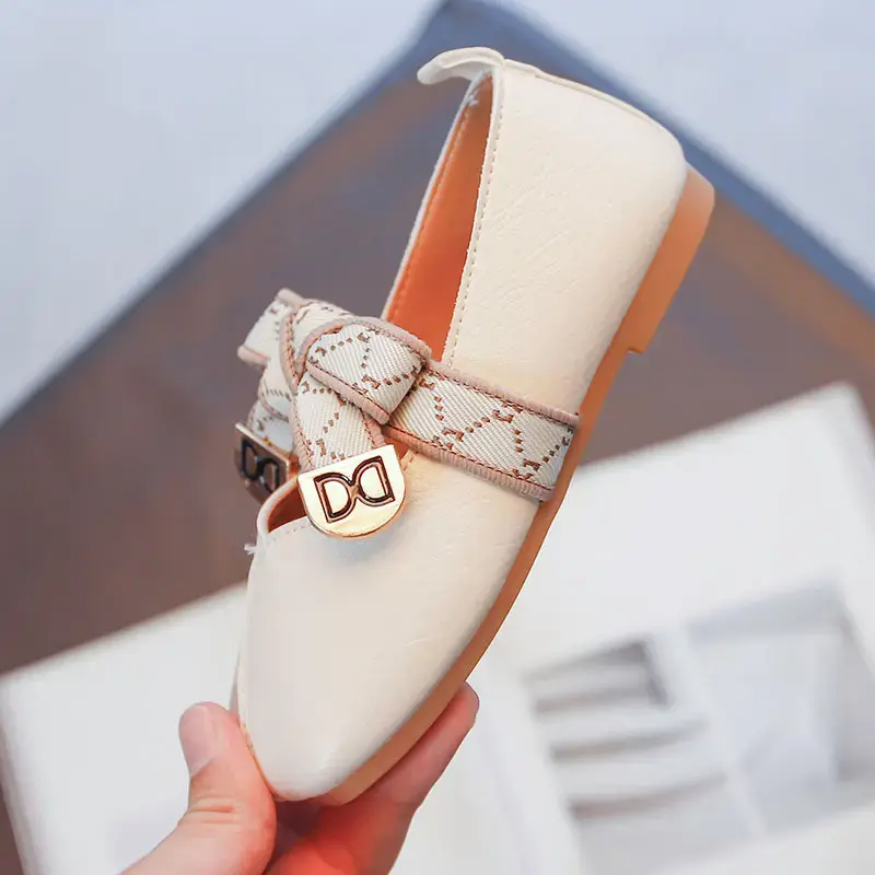 2025 New Baby Girl Soft Leather Bow Knot Casual Flats Toddler Mary Janes Summer Sandals Kids Children Footwear