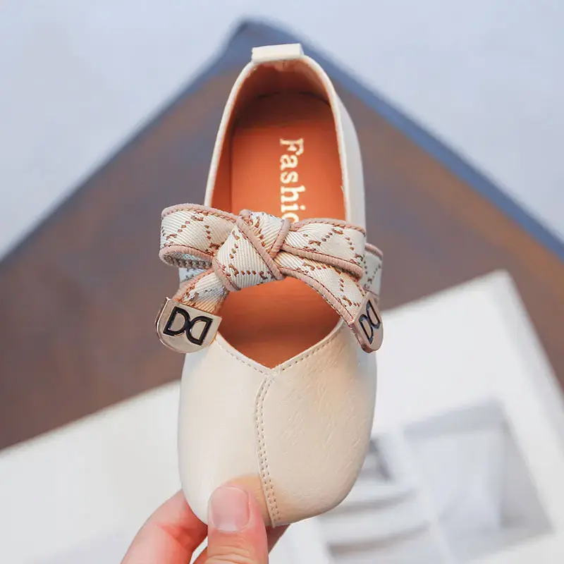 2025 New Baby Girl Soft Leather Bow Knot Casual Flats Toddler Mary Janes Summer Sandals Kids Children Footwear