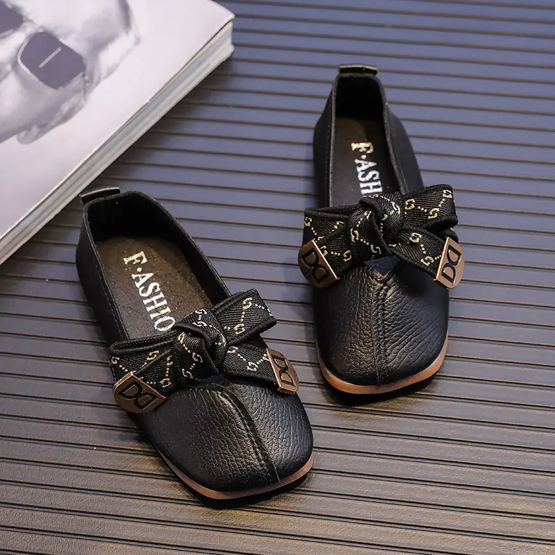 2025 New Baby Girl Soft Leather Bow Knot Casual Flats Toddler Mary Janes Summer Sandals Kids Children Footwear