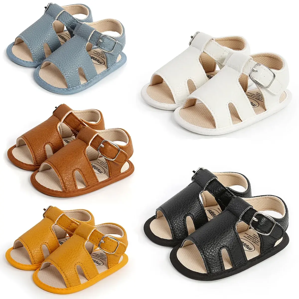 2025 New Summer Baby Sandals Infant Boy Girl Shoes Non-slip Rubber Sole Net Flat Heel Garden Girl Sandals First Walkers 0-1Y