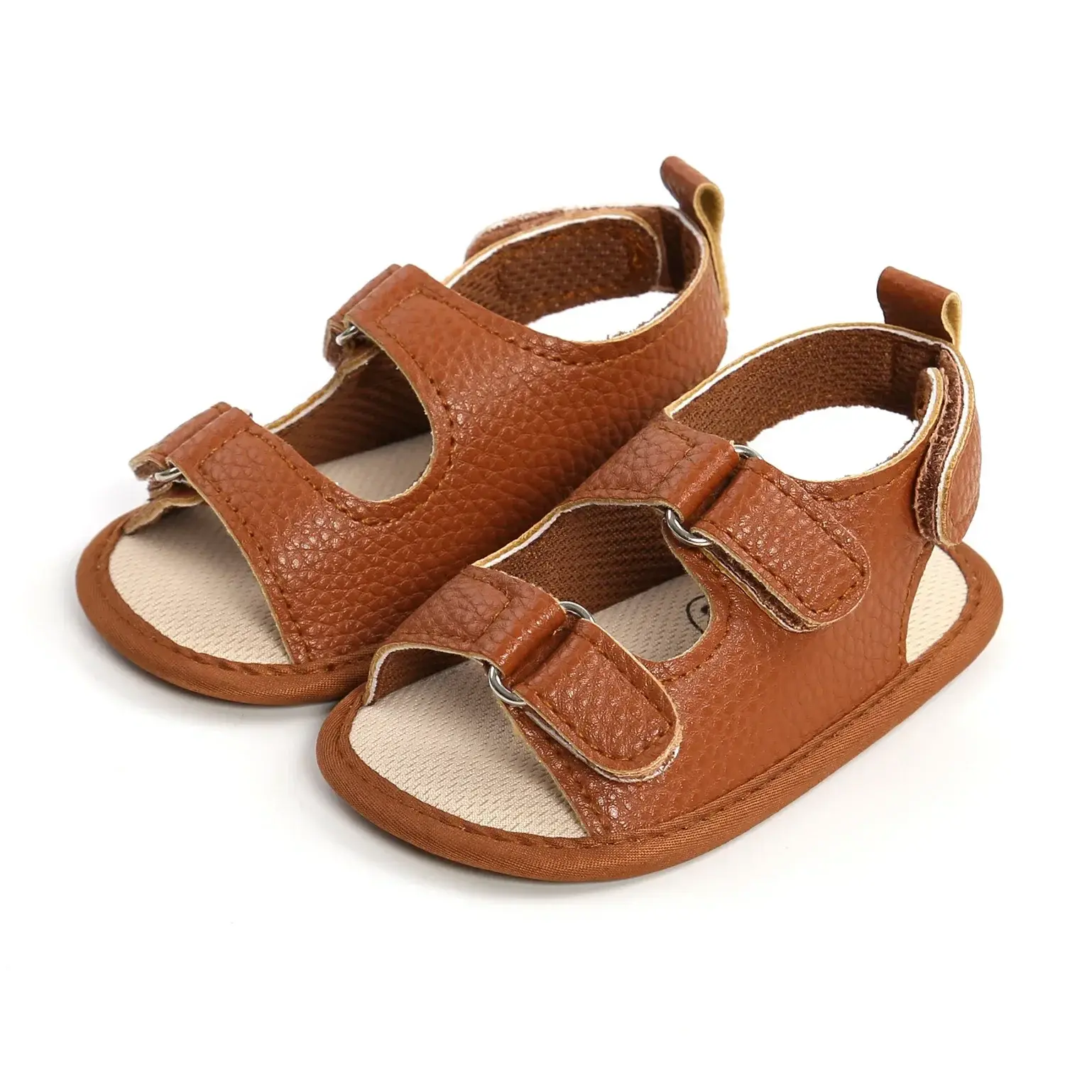 New Baby Boy Girl Sandals 2025 Baby Shoes  PU Soft Bottom Sole Anti-Slip Infant First Walker Crib Shoes Newborn Moccasins