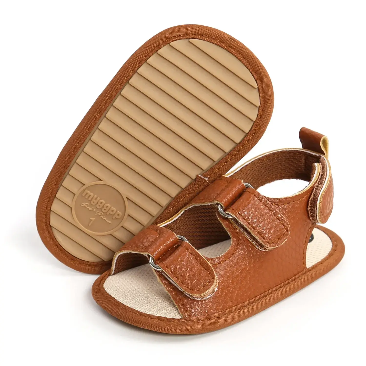 New Baby Boy Girl Sandals 2025 Baby Shoes  PU Soft Bottom Sole Anti-Slip Infant First Walker Crib Shoes Newborn Moccasins
