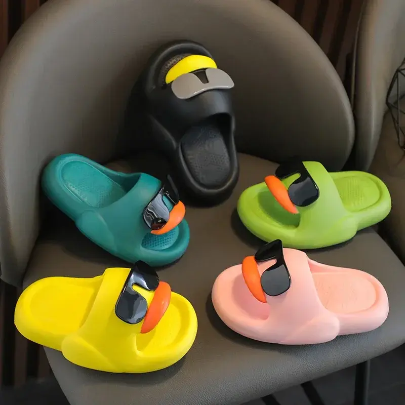Fun Duck Slippers Fashion Children's Cartoon Boys Girls Home Non-slip Soft Sole Sandal Comfort Cute Baby Outdoor Beach Slides