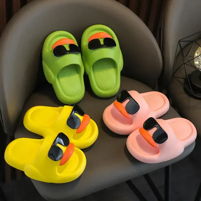 Fun Duck Slippers Fashion Children's Cartoon Boys Girls Home Non-slip Soft Sole Sandal Comfort Cute Baby Outdoor Beach Slides