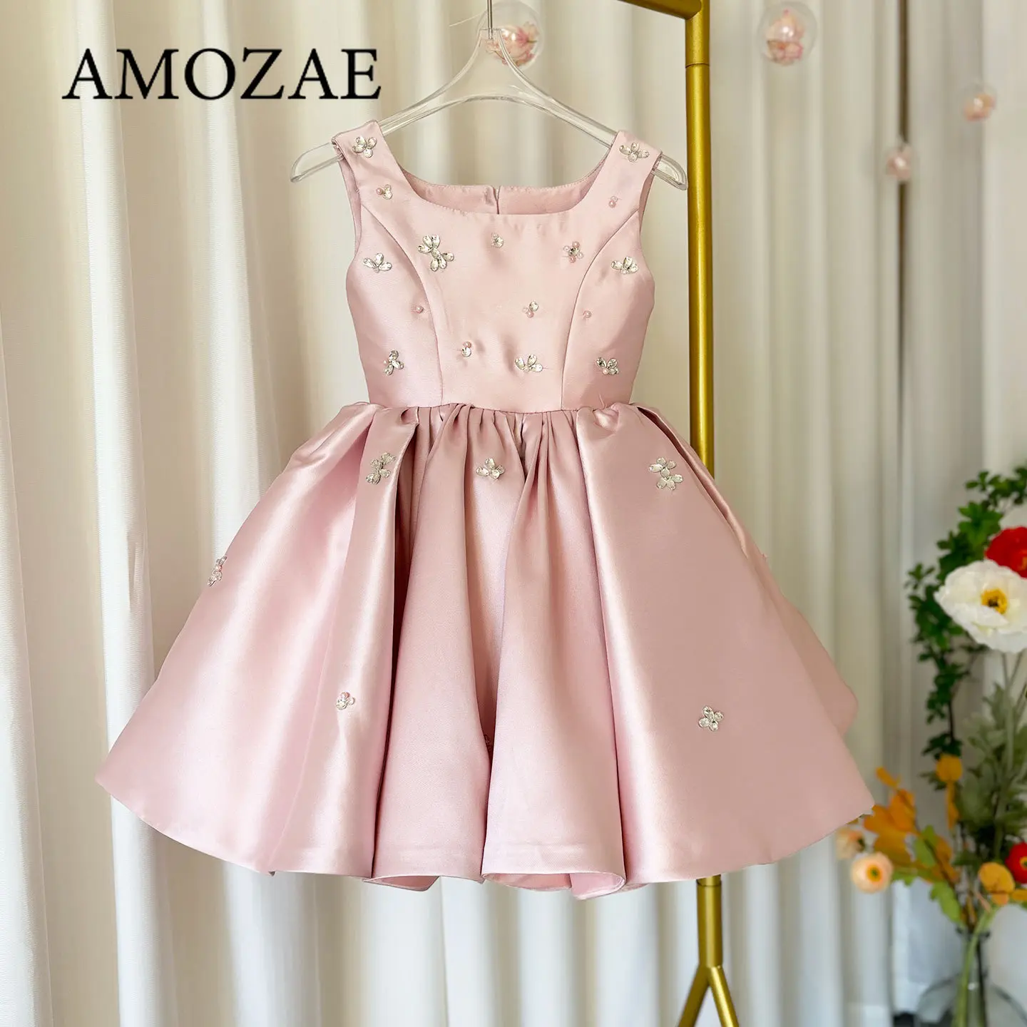 New Children's Evening Gown Backless Design Kids Catwalk Wedding Birthday Baptism Eid Party Girls Dresses
