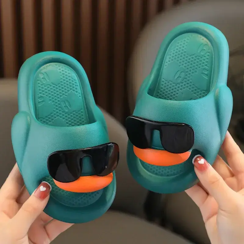Fun Duck Slippers Fashion Children's Cartoon Boys Girls Home Non-slip Soft Sole Sandal Comfort Cute Baby Outdoor Beach Slides