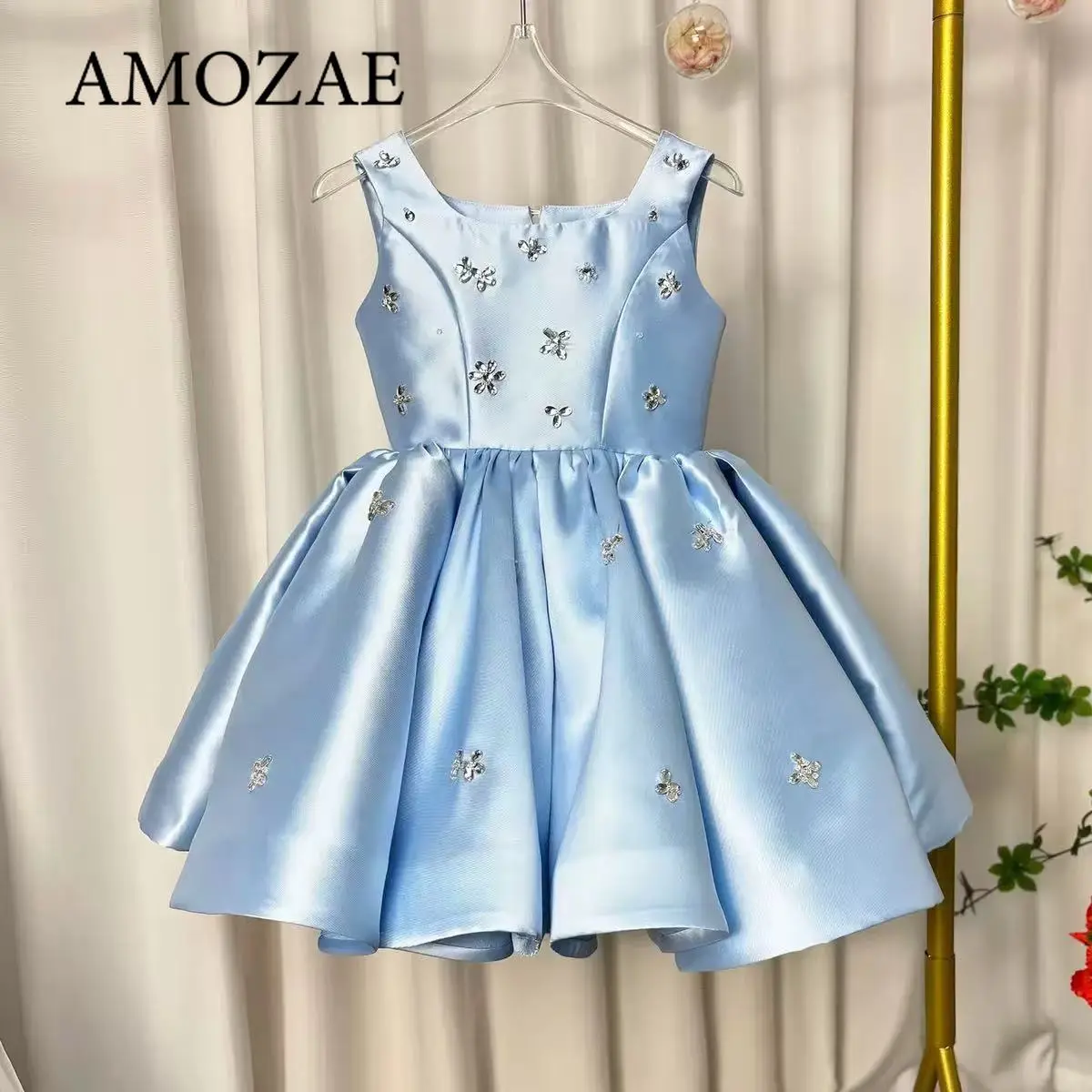 New Children's Evening Gown Backless Design Kids Catwalk Wedding Birthday Baptism Eid Party Girls Dresses