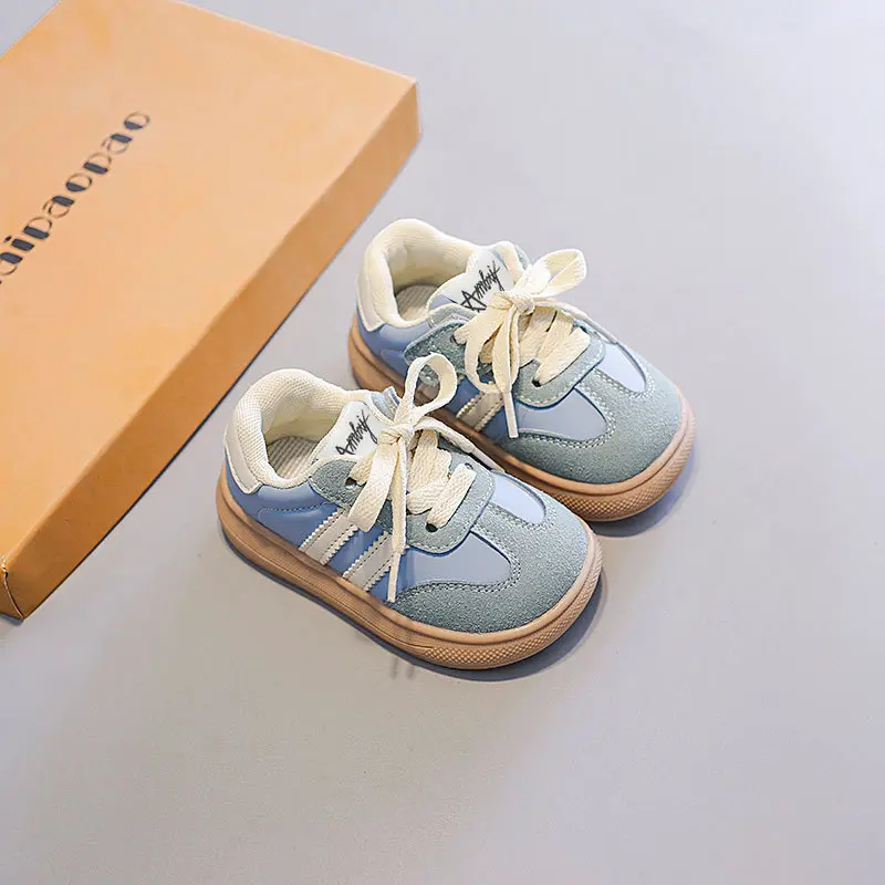 Childrens Anti-Slip Soft Sole Casual Sneakers Boys Girls Low Top Comfortable Sports Shoes for Spring Autumn German Training