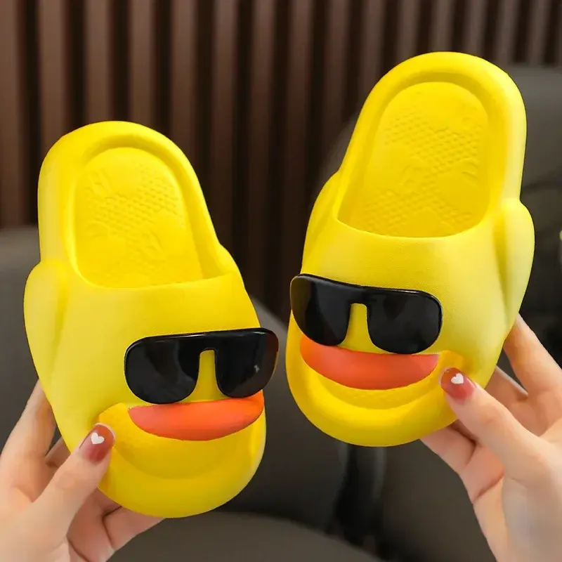 Fun Duck Slippers Fashion Children's Cartoon Boys Girls Home Non-slip Soft Sole Sandal Comfort Cute Baby Outdoor Beach Slides