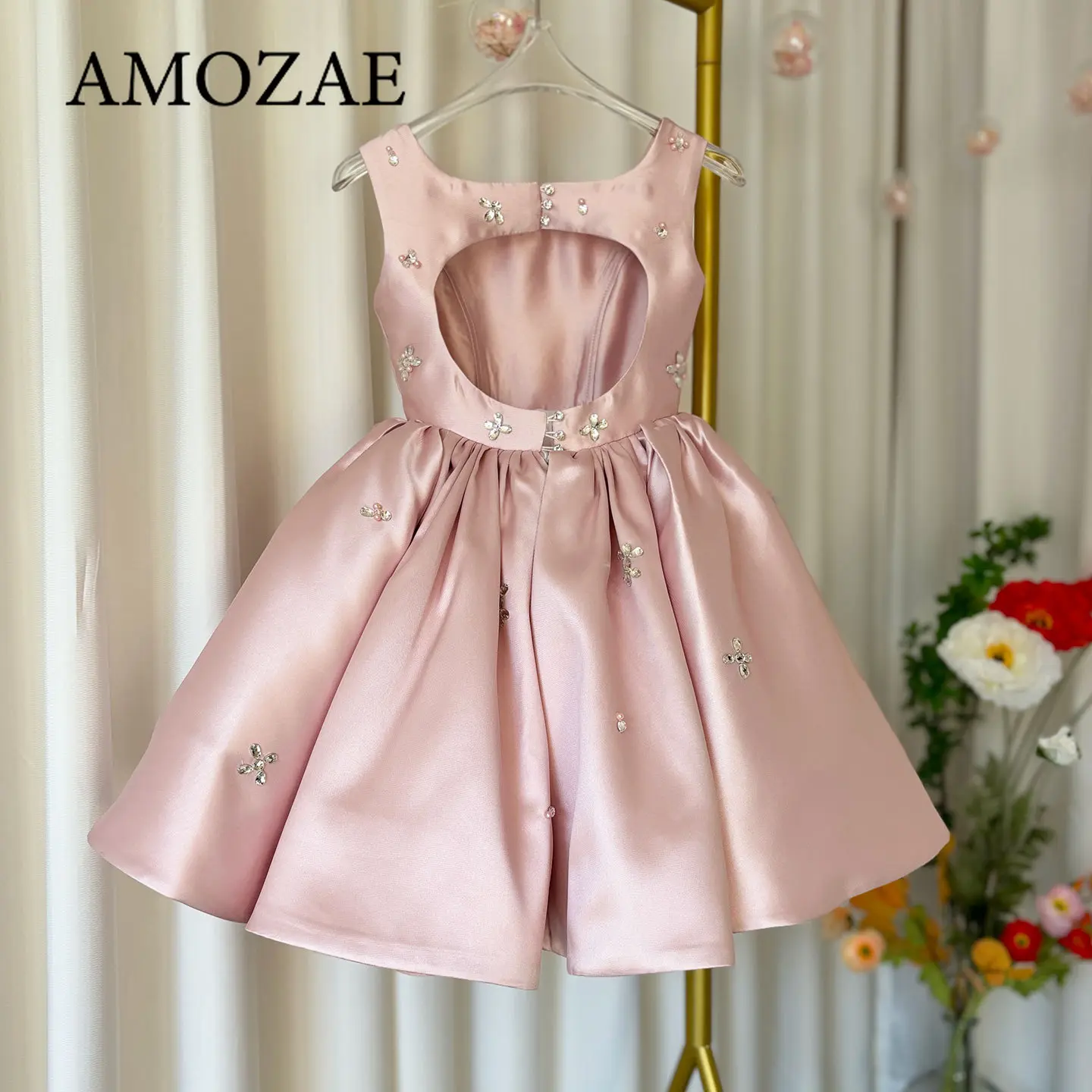 New Children's Evening Gown Backless Design Kids Catwalk Wedding Birthday Baptism Eid Party Girls Dresses