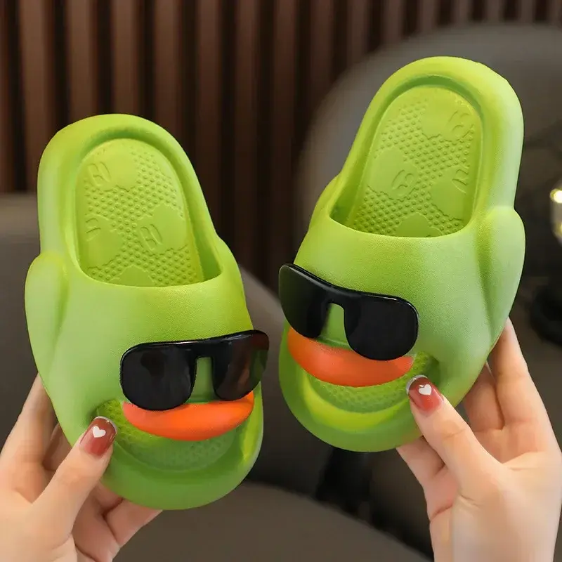 Fun Duck Slippers Fashion Children's Cartoon Boys Girls Home Non-slip Soft Sole Sandal Comfort Cute Baby Outdoor Beach Slides