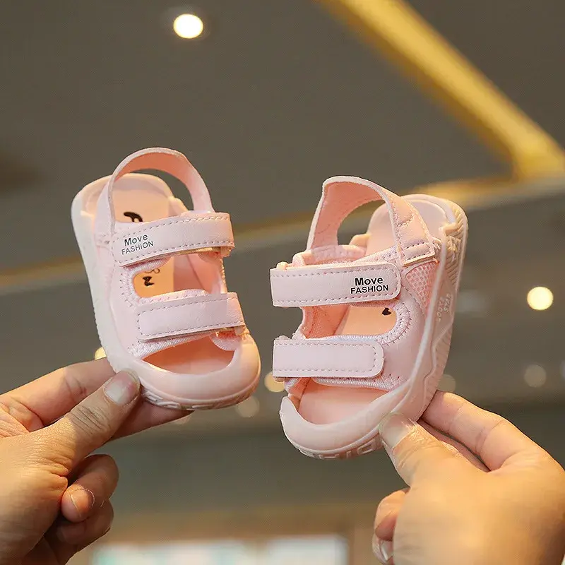 Children's Summer Sandals Baby Girl Kids Toddlers Protecting Toes Anti-slippery Soft Sole Breathable Sport Girls Sandals