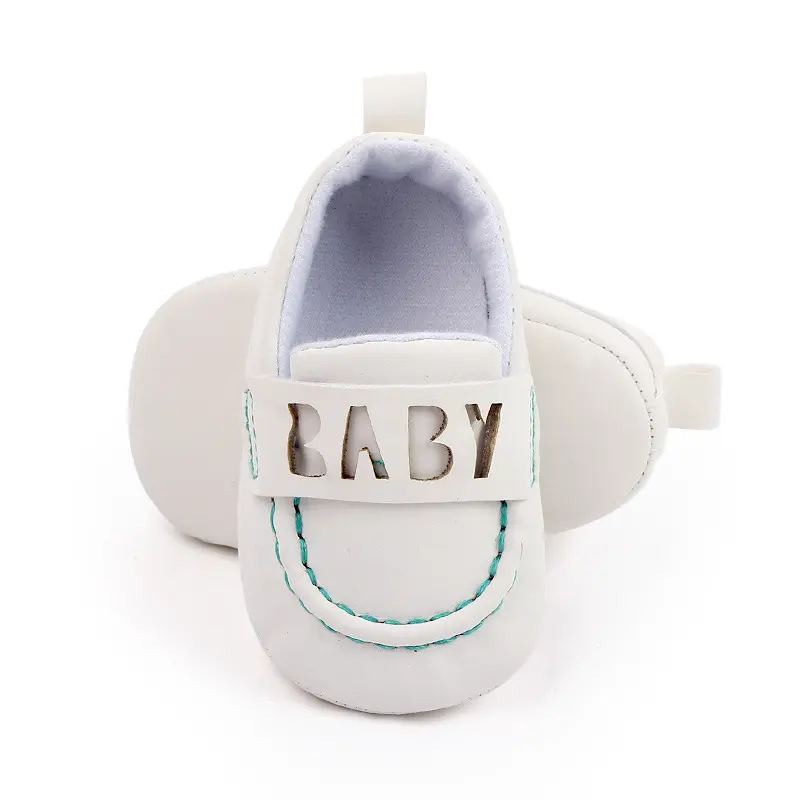Baby Shoes Newborn Boys Girls Princess PU Toddler Shoes Retro British Style Sole Anti-Slip First Walker Shoes 0-18Months
