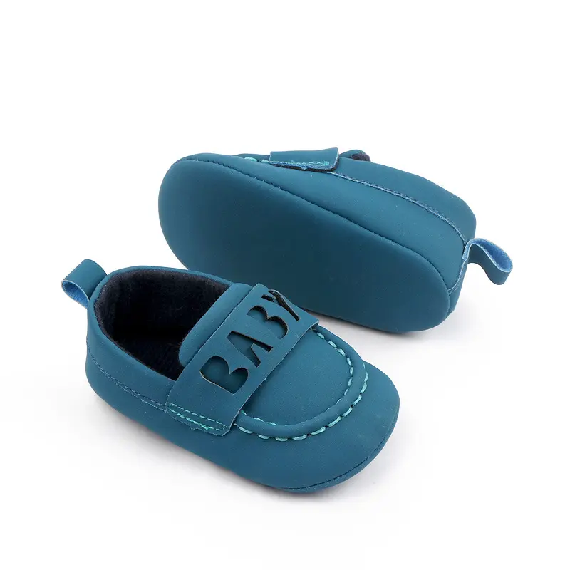 Baby Shoes Newborn Boys Girls Princess PU Toddler Shoes Retro British Style Sole Anti-Slip First Walker Shoes 0-18Months