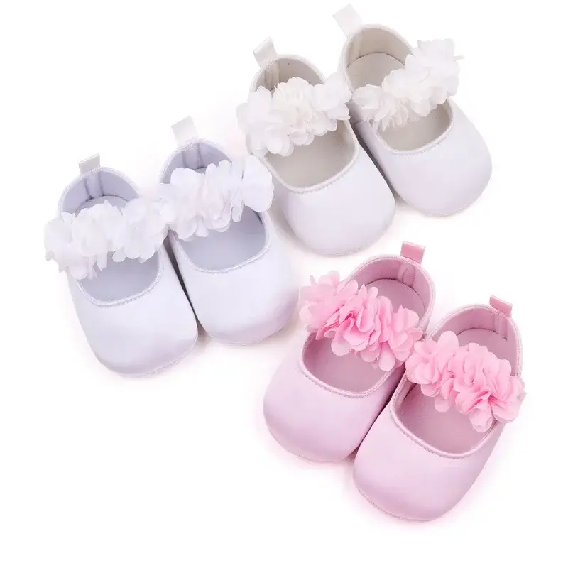 Baby Girls Cute Flowers Princess shoes Spring Autumn Toddlers Prewalkers Cotton Shoes Infant Soft Bottom First Walkers 0-18M