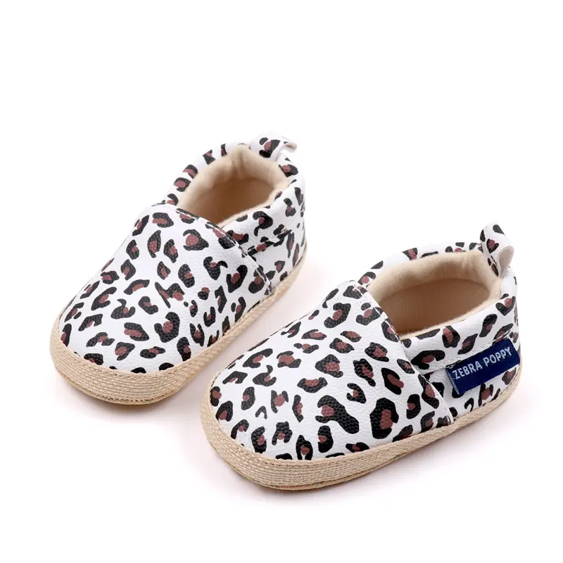 Casual Baby Shoes Soft PU Leather Leopard Fashion Newborn Sneaker Babies Boys Girls Infant Toddler First Walkers 0-18Months