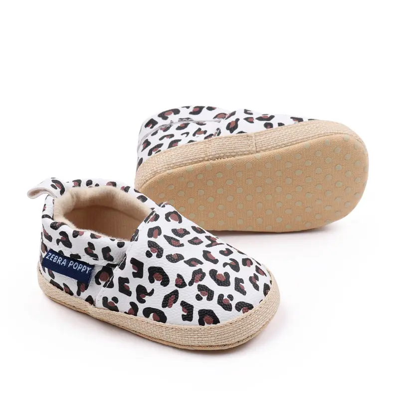 Casual Baby Shoes Soft PU Leather Leopard Fashion Newborn Sneaker Babies Boys Girls Infant Toddler First Walkers 0-18Months