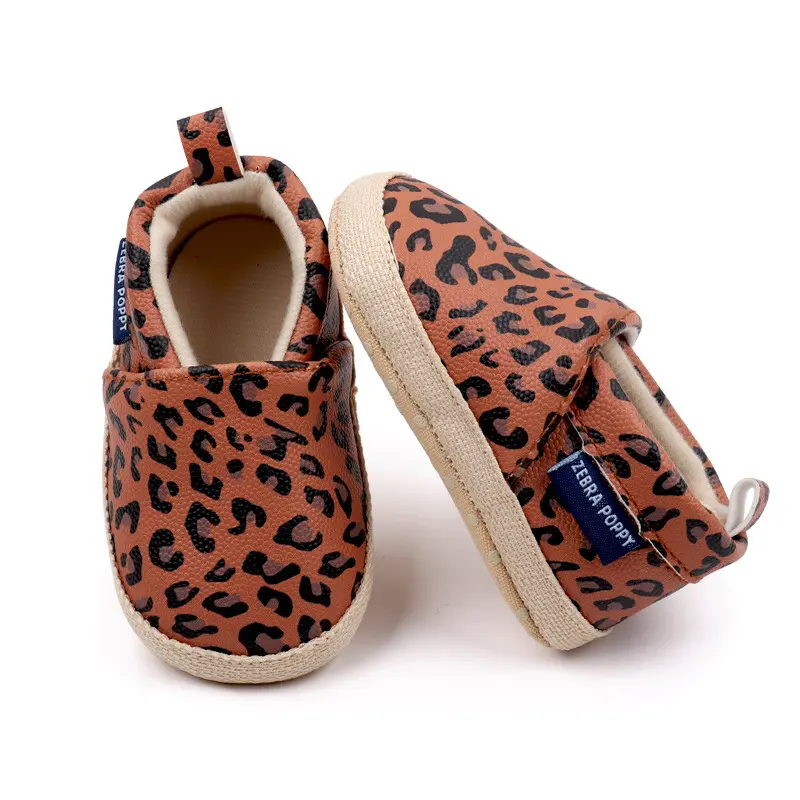 Casual Baby Shoes Soft PU Leather Leopard Fashion Newborn Sneaker Babies Boys Girls Infant Toddler First Walkers 0-18Months