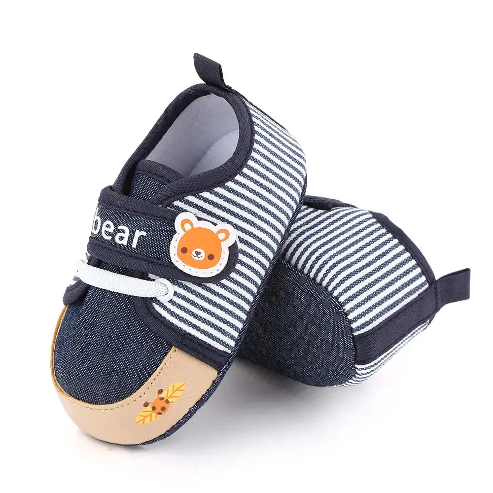 Newborn Baby Shoes Boy Girl Lovely Cartoons Bear Toddler First Walkers Unisex Anti-slip Cotton Comfort Soft Warm Infant Shoes