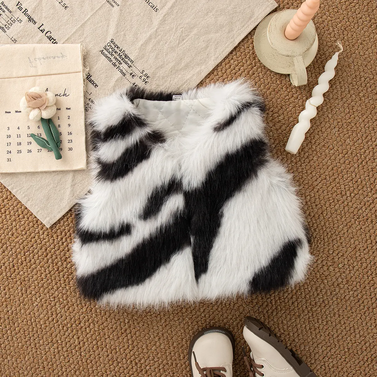 Winter New Baby Girl Vest Thickened Warm Leopard Print Cute Western-Style Cardigan Children'S Clothing (9 Months -3 Years Old)