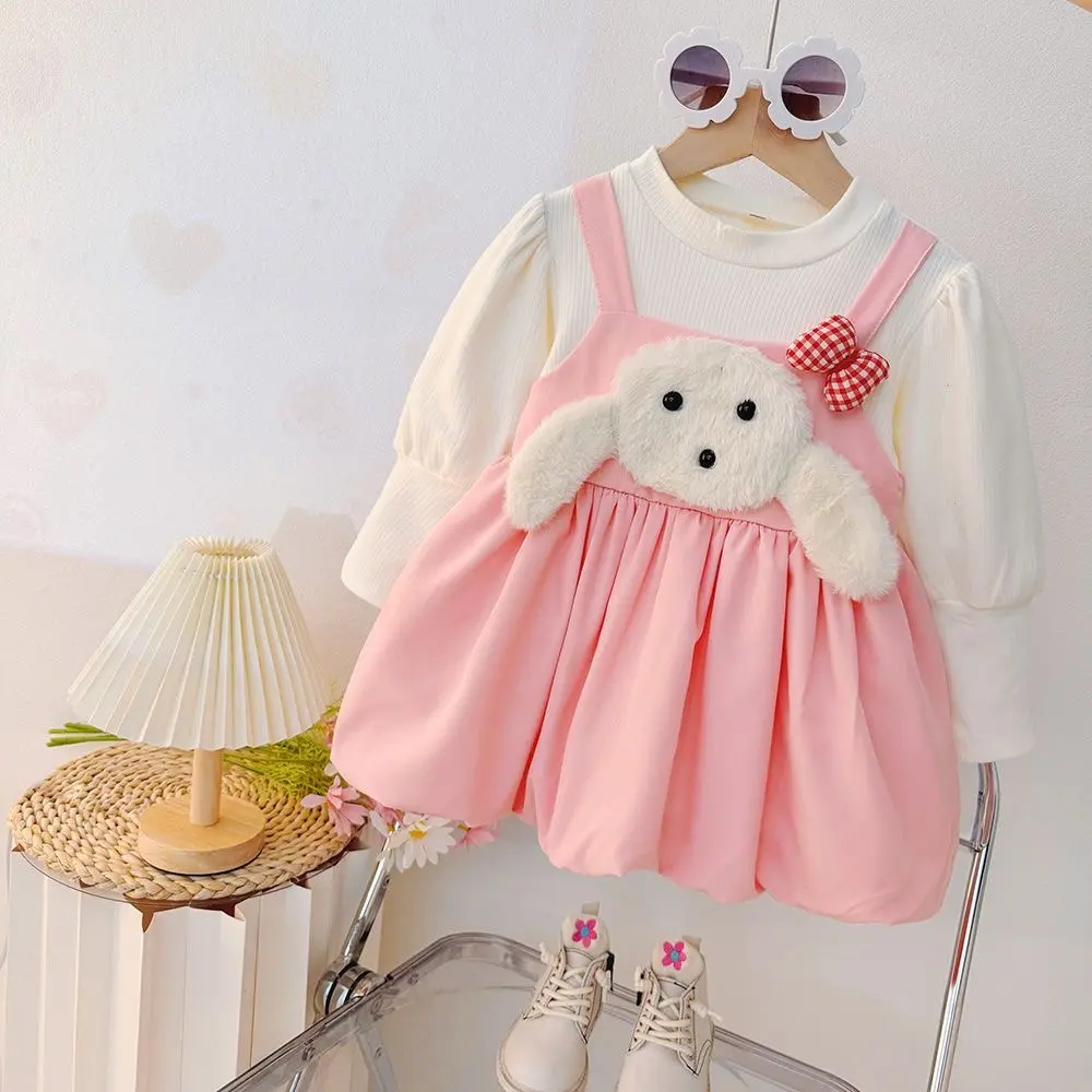 Spring And Autumn New Baby Girl Dress Cute Cartoon Long Sleeve Children'S Clothing (9 Months -3 Years Old)