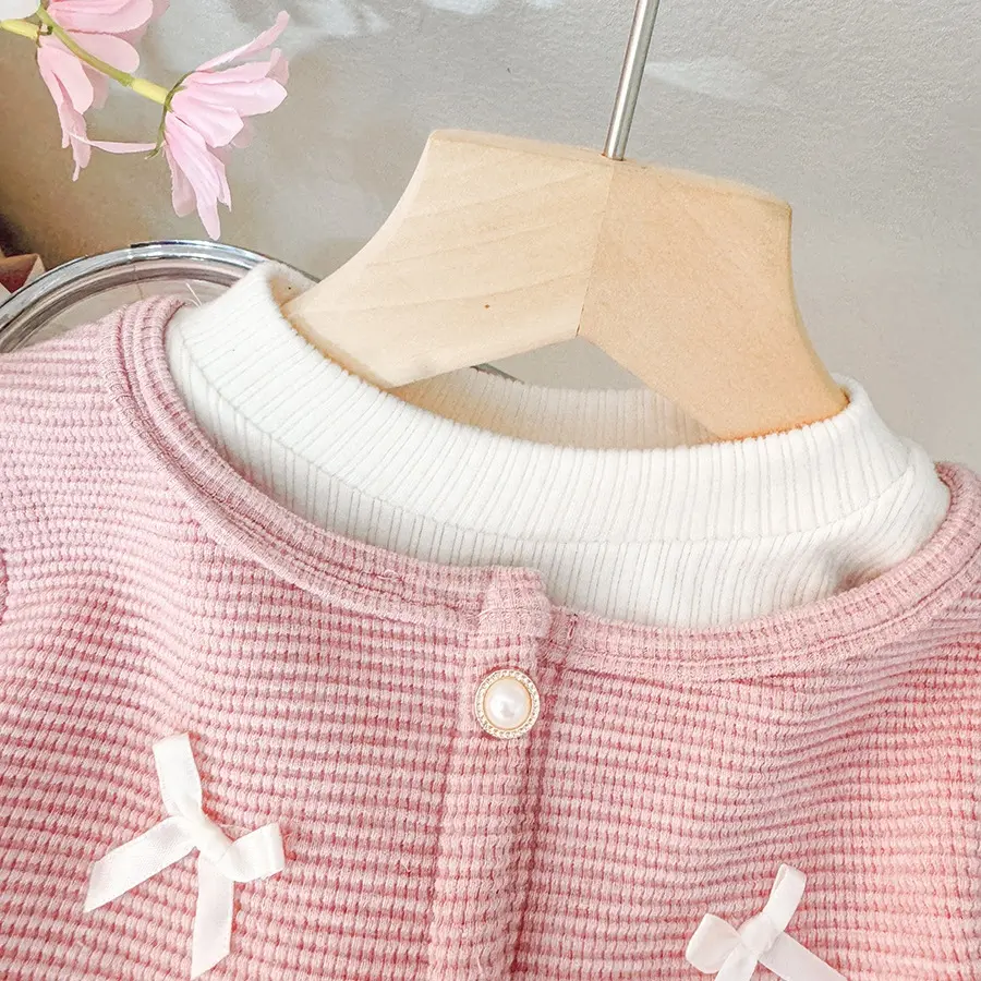 New Spring And Autumn Baby Girl Long Sleeve Dress Sweet Bow Princess Dress Children'S Clothing (9 Months -3 Years Old)