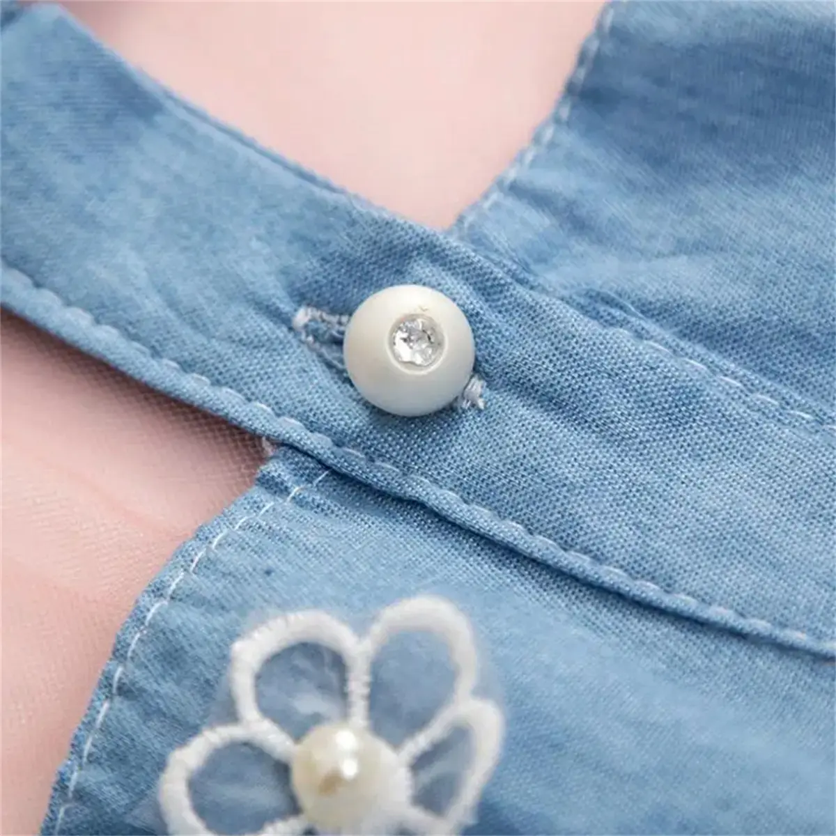 Baby Girl Princess Dress Summer Newborn Baby Girl Denim Flower Mesh Dress Children'S Birthday Party Sleeveless Clothes