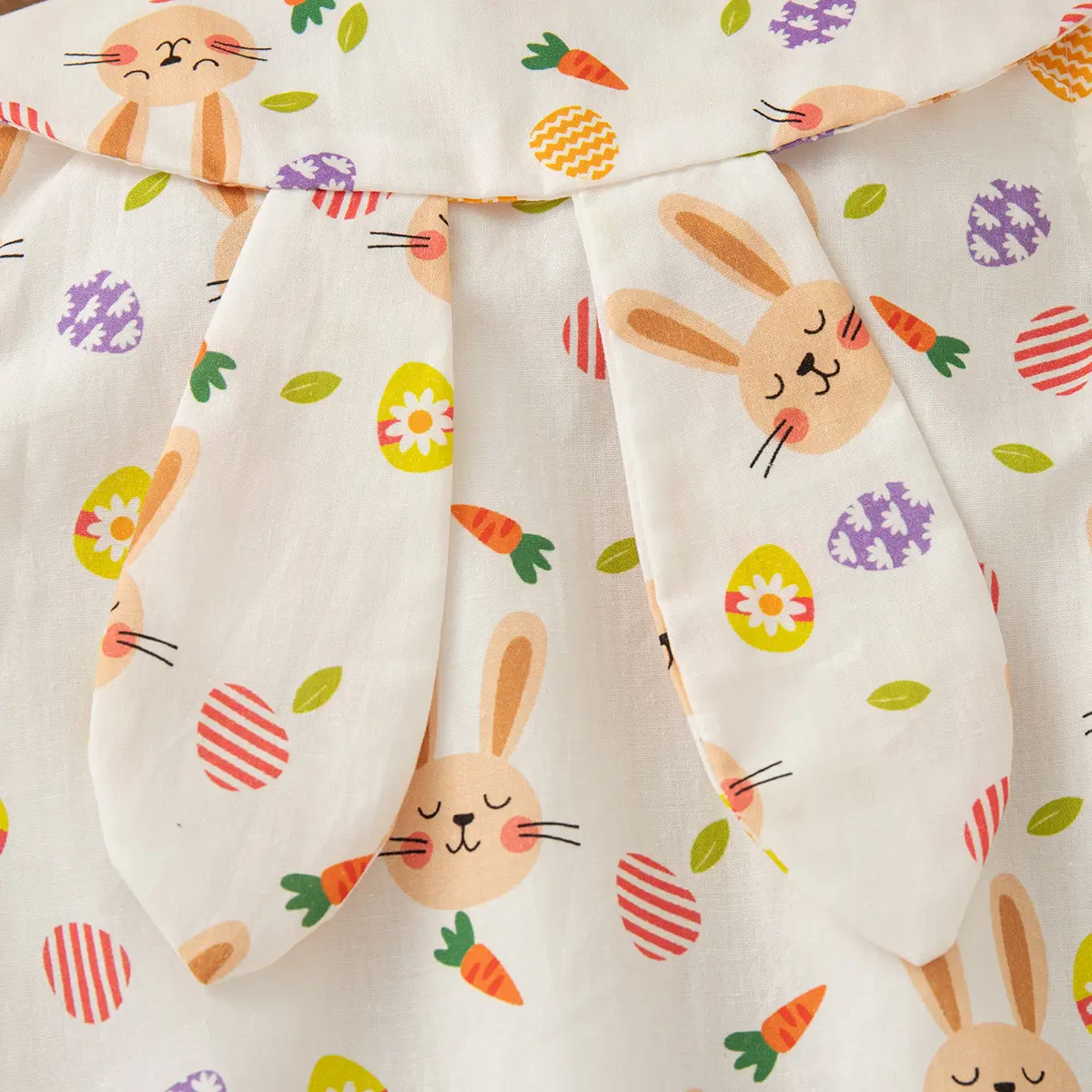 Girl Dresses Summer New Sleeveless Cute Rabbit Print Baby Clothing Lapel Button Casual Dresses For Girls Send Bag