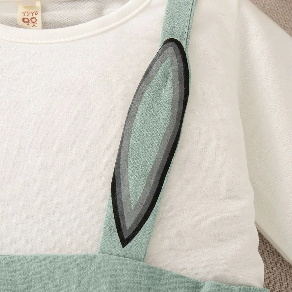 Baby Girl Dresses Autumn New Long Sleeve Clothes Girl Imitation Two Pieces Cute Rabbit Ears Love Print Baby Dress